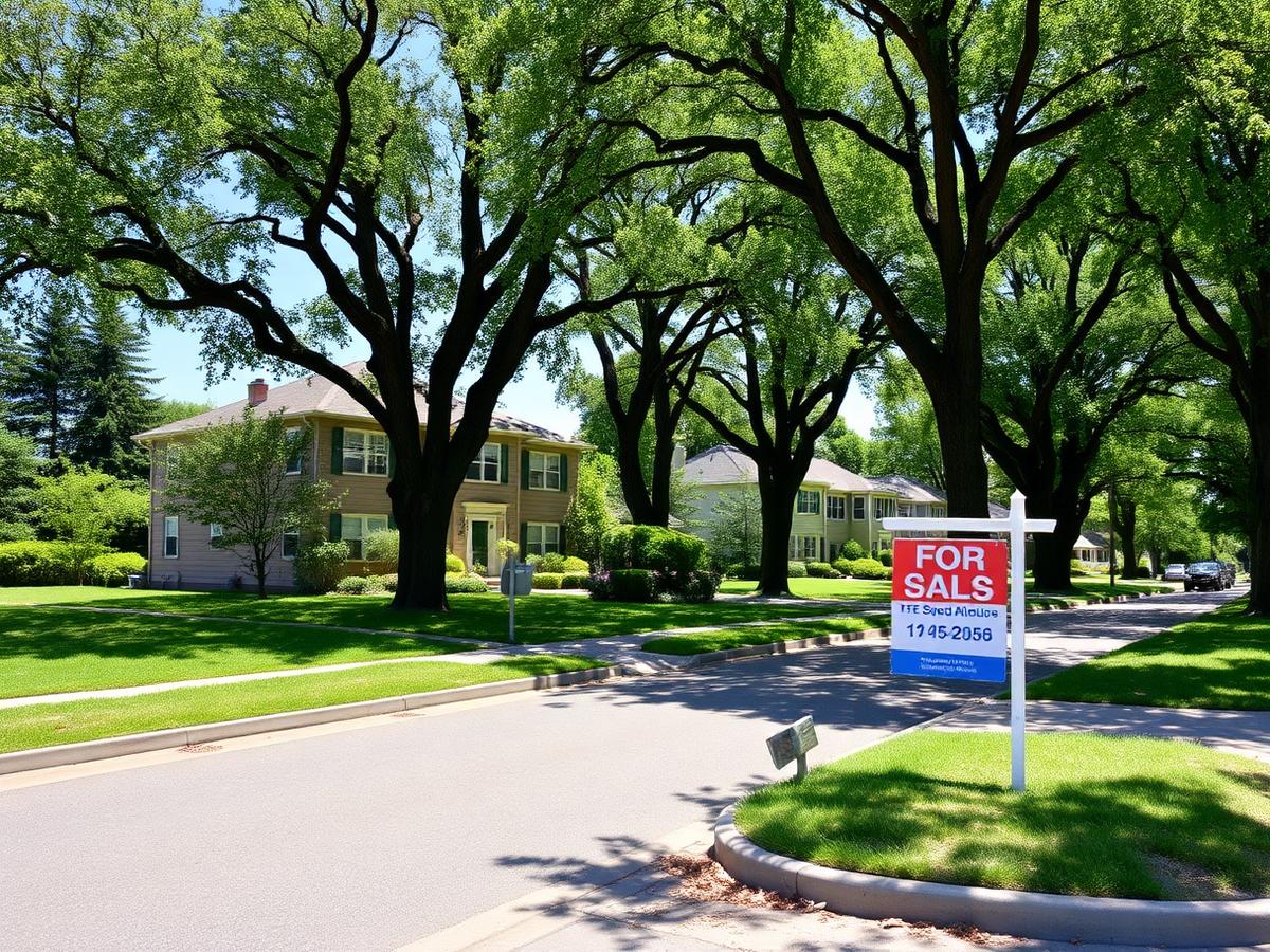 Buildable residential lot on a tree-lined street